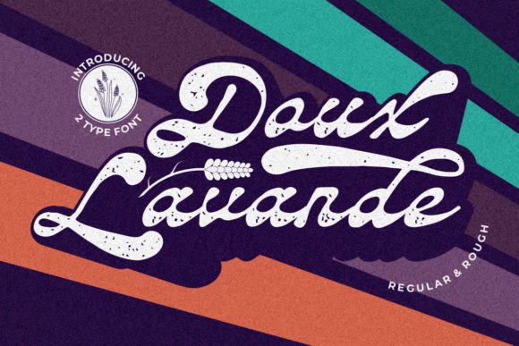 Daux Lavande: Your Vintage Script Font for Groovy Branding