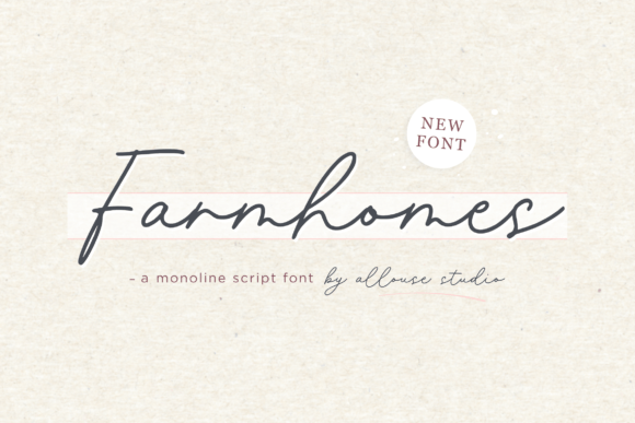 Farmhomes: A Monoline Script for Authentic Branding