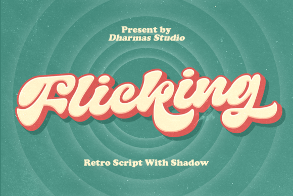 Flicking: A Bold Retro Script Font for Timeless Vintage Design