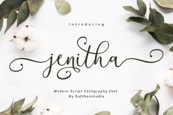 Jenitha: A Modern Calligraphy Script for Elegant Branding