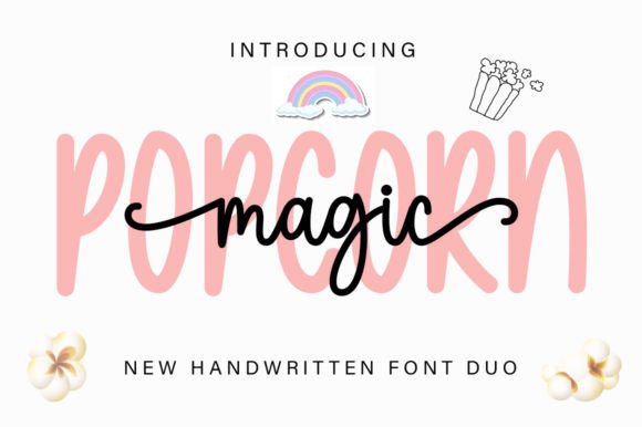 Magic Popcorn: A Stylish Duo Font for Modern Designs