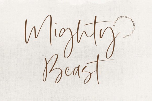 Mighty Beast: A Script Font with Quiet Confidence
