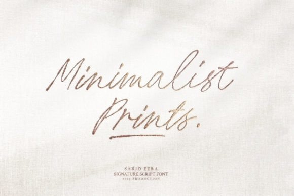 Minimalist Prints: A Typeface for Refined Branding