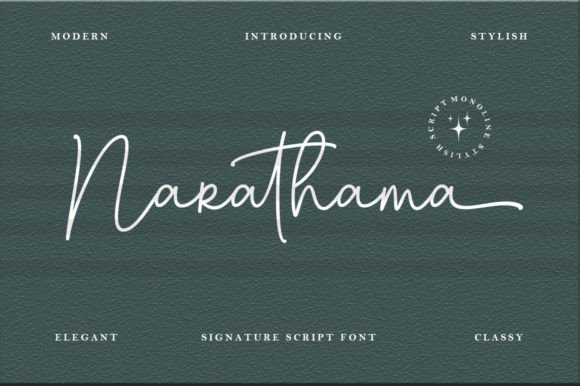 Narathama: The Script Font for Modern, Feminine Branding