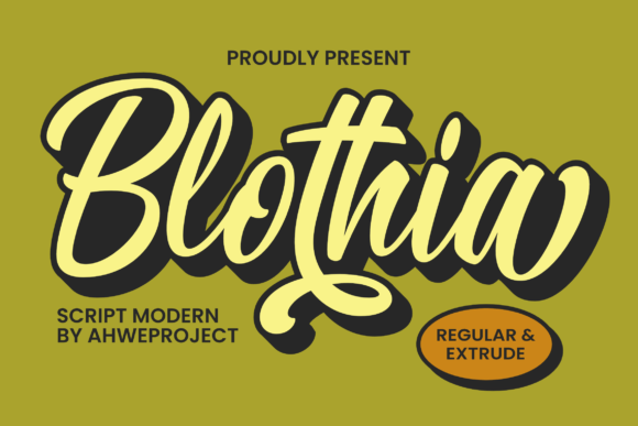 Unleash Creative Energy with the Blothia Brush Script
